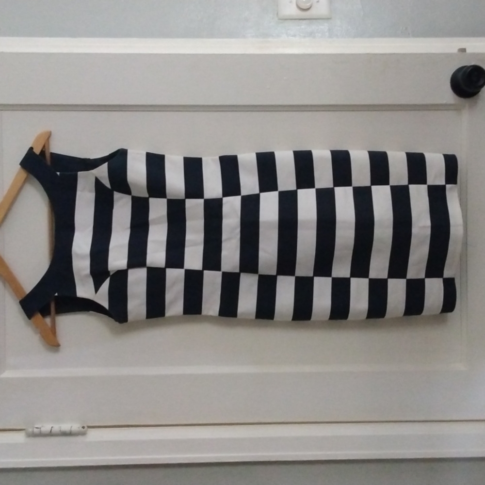 Navy & White Striped Dress, 4